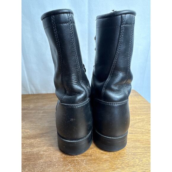 Vintage Justin Boots Black Kiltie 6.5 Women's Lace Up Western Cowgirl Rodeo Shoe - Picture 5 of 11